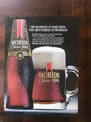 1986 vintage original print ad Michelob Classic Dark Beer