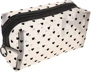 [COLLBATH] Bathroom Travel Bag Mesh Heart Print Toiletry Organizer Portable Storage Pouch for Makeup