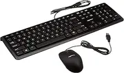 Amazon Basics Wired Keyboard and Wired Mouse Bundle Pack