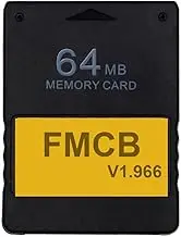 "Memory Card for PS2 with Free McBoot FMCB v1.966 - Plug and Play for PlayStation 2, Run Games from USB or Hard Disk, Retro Gaming Compatible with PS2 Fat & Slim (Excludes SCPH-9000xxx) (64MB)