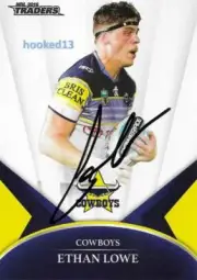 Signed Ethan Lowe North QLD Cowboys Autograph on 2016 Traders Card