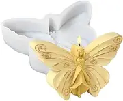Candle Mold,Epoxy Resin Casting Mold - Butterfly Fairy Plaster Cement Epoxy Resin Moulds for Art Craft Home Room Wedding Decoration