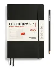 [LEUCHTTURM1917] Medium (A5) Weekly Planner Softcover Notebook 2025 in Black