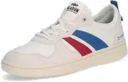 [Palladium] PALLACUP FLAME LTH Low-Cut Sneakers, WHITE/CHILI/BLUE (160), 26.5 cm