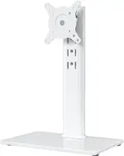 LCD Monitor Desk Stand for 13-32 Screens - Swivel, Height Adjustable, Holds up to 77lbs (White)