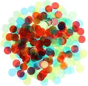 CORHAD Plastic Markers 240pcs Bingo Chips Reusable for Bingo Games Poker Chips Alternative Sorting Toys Random Color