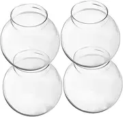 4pcs Crystal Ball Cover Globes Containers Storage Globe Snow Globe Winter Sand Snow Globes for Clear Globe Snow Globe Kit Glass Transparent