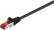 Goobay 95478 CAT 6 Patch Cable, S/FTP (PiMF), Black, 1 m Length