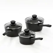 Wolstead Stonetek 3pc Saucepan Set