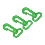 3pcs Plastic Swivel Snap Hook Lobster Clasp Buckle for Webbing Strap Glass Green