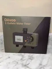 Diivoo Sprinkler Timer 3 Zone, Diivoo Water Hose Timer 3 Outlet