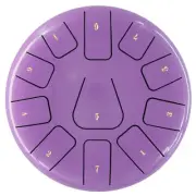 8 Inch Steel Tongue Drum, 11 Note Tambourine with Drumsticks and Finger3664