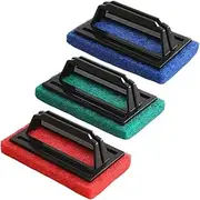 Pool Brush, Handheld Scrubber, 15x9x6.5cm, Non-Scratch Sponge, Bathtub Cleaner, Shower Tool, Swimming Step Cleaner, for Tub Washing Pad, Cleaning Accessory, Ergonomic Handle