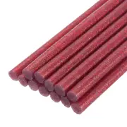 12pcs Mini Hot Glue Sticks for Glue Gun 0.43-inch x 8-inch Glitter Red