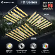 Phlizon FD9600 FD6500 LED Grow Light 8Bars Samsung Full Spectrum Commercial Grow