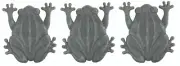 Set of 3 Wrought Iron metal Frog Garden Stepping Stones Antiqued Verdigris