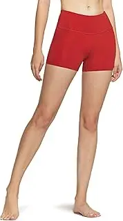 [TSLA] Women's High Waisted Bike Shorts, Workout Running Yoga Shorts with Pocket(Side/Hidden), Athletic Stretch Exercise Shorts
