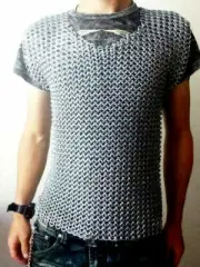 Medieval Sleeveless Chain Mail Shirt Aluminium Butted Ring Chainmail Reenactment