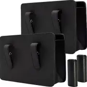 2Pcs Leather Car Trash Can Hanging Organizer with 2 Trash Bag Rolls