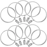 10pcs Clip Curtain Ring Clips Curtains Curtain Rings Curtain Hooks Heavy Duty Curtain Clip Shower Curtain Hook Iron Silver
