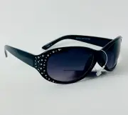 Fashion Sunglasses For Women Wrap Gradient 100% UVA/UVB Protection, Black WellFl