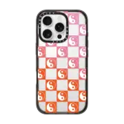 iPhone 16 Pro Impact Case Ying Yang Check Mate - Sunset Gradient