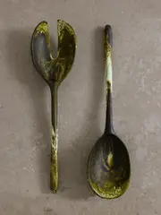 [Dinosaur Designs] Dinosaur Designs - Stone Swirled Resin Servers - Green - One size One size Green
