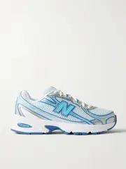 [New Balance] New Balance - 740 Metallic Rubber-trimmed Mesh Sneakers - Blue - US8 US 8 Blue