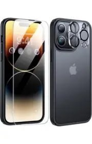 [5 in 1 Shockproof for iPhone 14 Pro Max Case,Translucent Matte iPhone 14 Pro M