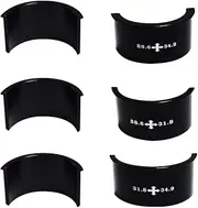 Yuauy 3 Kinds Sets 28.6 to 31.8 to 34.9mm Front Derailleur Adjust Conversion Clamp Shim Spacer Adapter Sheet Aluminum Alloy for MTB Mountain Road Bicycle