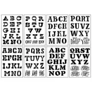 Alphabet Farmers Market Stencils, 7" x 10" by Craft Smart® - 116 designs