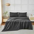 800 TC Ultrafine Cotton Sheet Set - King Size Sateen Sheets | 4 Piece Long Stapl
