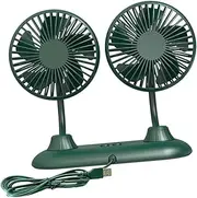 TOPPERFUN Dual Head Car Fan Adjustable Charging Fan for Cooling Trucks Lightweight Materials Rotatable for Long Use Portable Design for Strollers