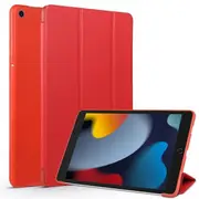For Apple iPad 9th /8th /7th Gen 10.2 inch 2021 /2020 /2019 Folio Leather Smart Magnetic Flip Stand Case Cover (Red)