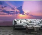 3D Ocean Sunrise Wallpaper Wall Mural Removable Self-adhesive 68