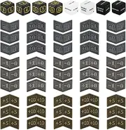 53Pcs MTG Antique Metal Buff Counter Tokens & MTG Keyword/Counters Dice Set, Magic The Gathering Creature Stats or Loyalty Counters for MTG TCG Card Gaming Accessories with Velvet Bag & Box