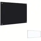 Kitchen Backsplash Wall Panel Transparent Tempered Glass 70x60/90x50cm vidaXL