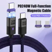 240W Magnetic Charging Cable PD3.1 5A Fast Charge USB C iPhone Android Type-C