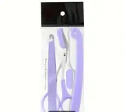 Eyebrow Shaping Kit **Purple Kit** 3 Pc. Eyebrow Razor, Scissors & Tweezers