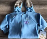New Vintage Carter's 18 Month John Lennon Blue Fleece Footed Outfit Pajamas VHTF