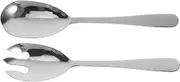 ULTECHNOVO 2pcs Stainless Steel Salad Utensils Set Extended Design Fork Spoon for Buffets Elegant Serving Cutlery for Salads Main Dishes Desserts Kitchen Accessory