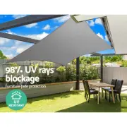Instahut Shade Sail 4x5m Rectangle 280GSM 98% Grey Shade Cloth AU Stock Go ✨