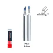 Dspiae 1.6mm Tungsten Steel Push Broach (Chisel) Shank Dia: 3.175mm