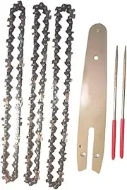 Chainsaw Blade 6 Inch 1/4" P 37 Drive Link Electric Saw Chainsaw Guide Bar and Saw Chain Set Rechargeable Saw Bar Carpentry Tools