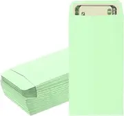 uxcell Money Envelope, 100 Pack 6.5" x 3.5" Cash Envelopes Money Holder Bags Budgeting Saving Challenge Letter for Gift Coins Checks Tickets Jewelry Passport Card, Light Green