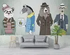 3D Fashion Dog Wallpaper Wall Mural Removable Self-adhesive 924