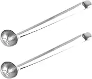 iplusmile 2pcs Olive Jar Spoon Serving Spoon Drain Hole Stainless Steel for Kitchen