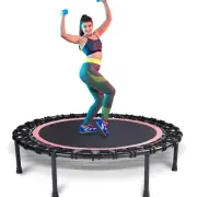 Mini Fitness Trampoline with Bungees – Stable & Quiet Rebounder for Adults, P...