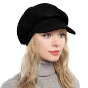 Women's Newsboy Hats Fall Wool Cabbie Beret Tweed Girls Paperboy Cap