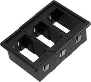 REPAIROCK ABS 3 Slot Rocker Switch Panel Housing Bezel Holder Set Black Mounting for LED Light Dash Board Toggle Automotive Universal Auto Replacement Parts
